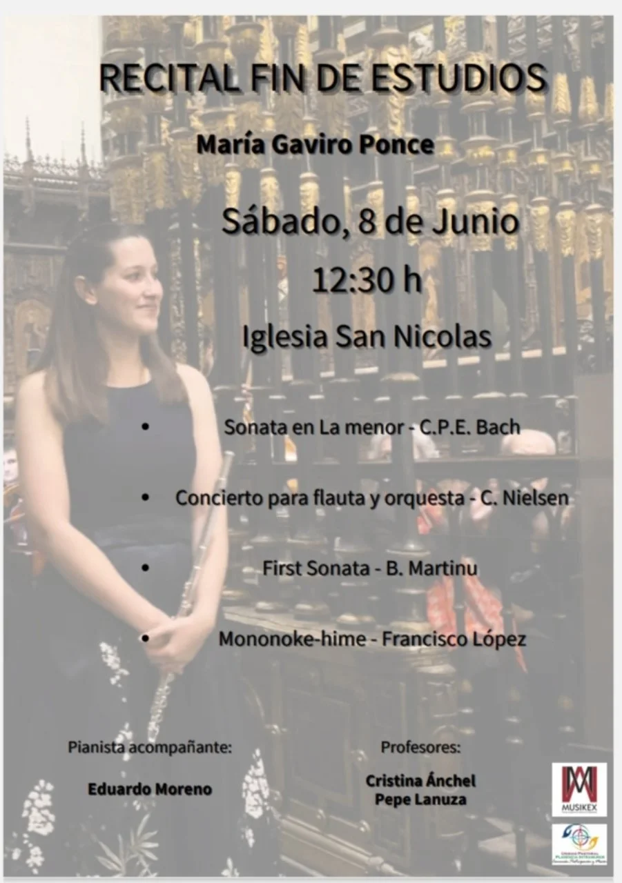 MUSIKEX Concierto fin  grado María Gaviro, Flauta.