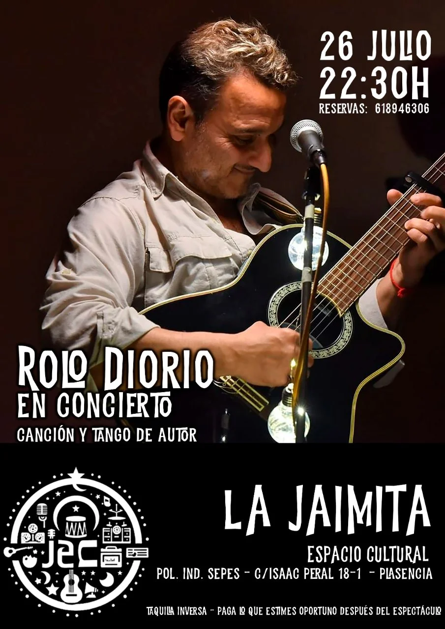 Canción y tango de autor en La Jaimita con Rolo Diorio
