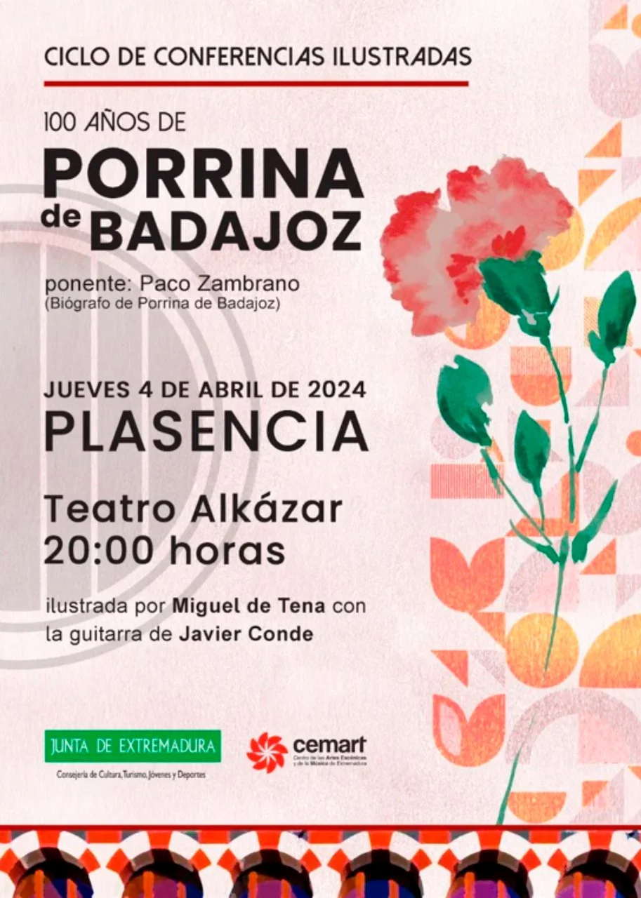 Conferencia ilustrada Porrina de Badajoz en Plasencia