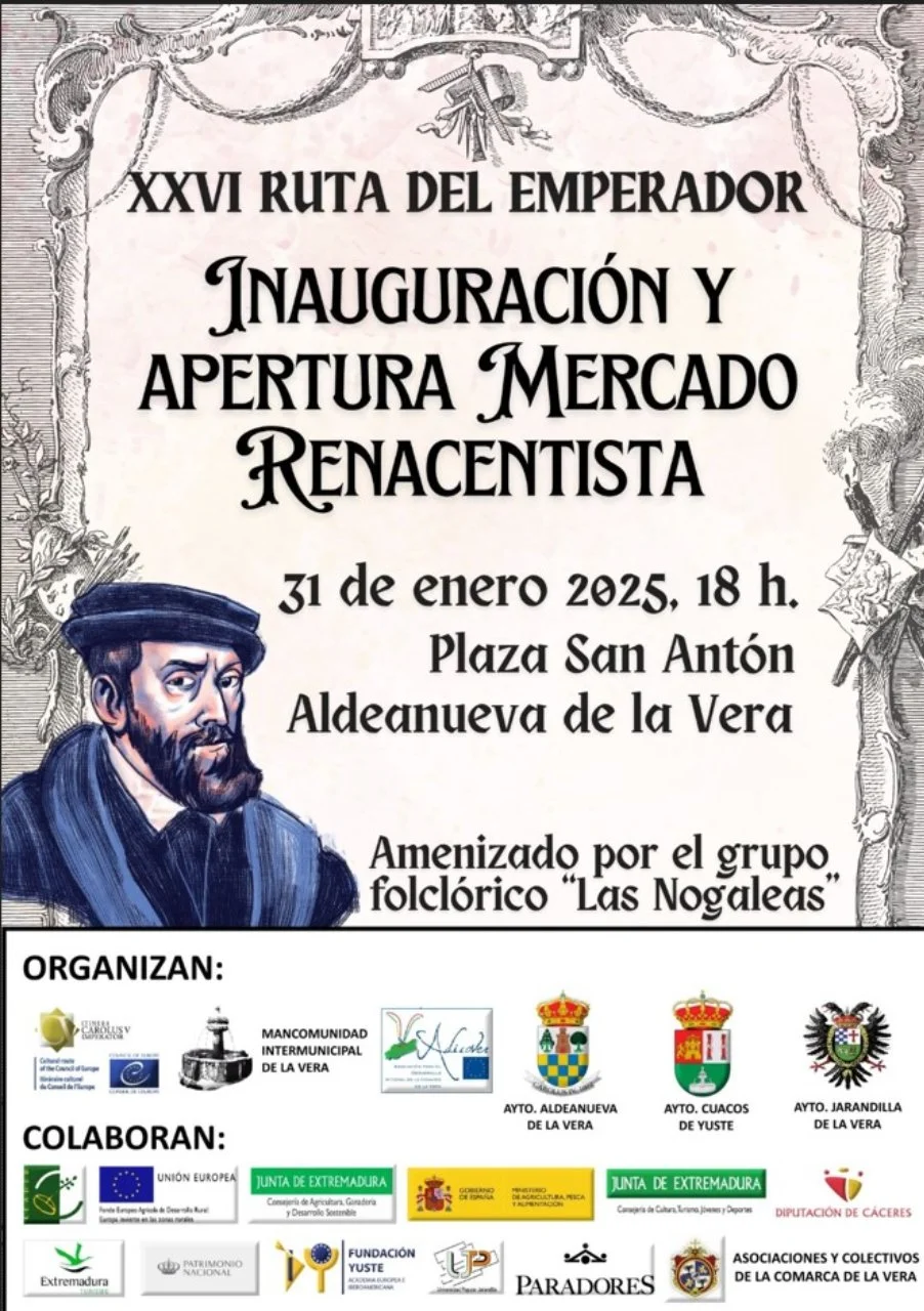 Mercado Renacentista Ruta del Emperador 2025 en Aldeanueva de la Vera
