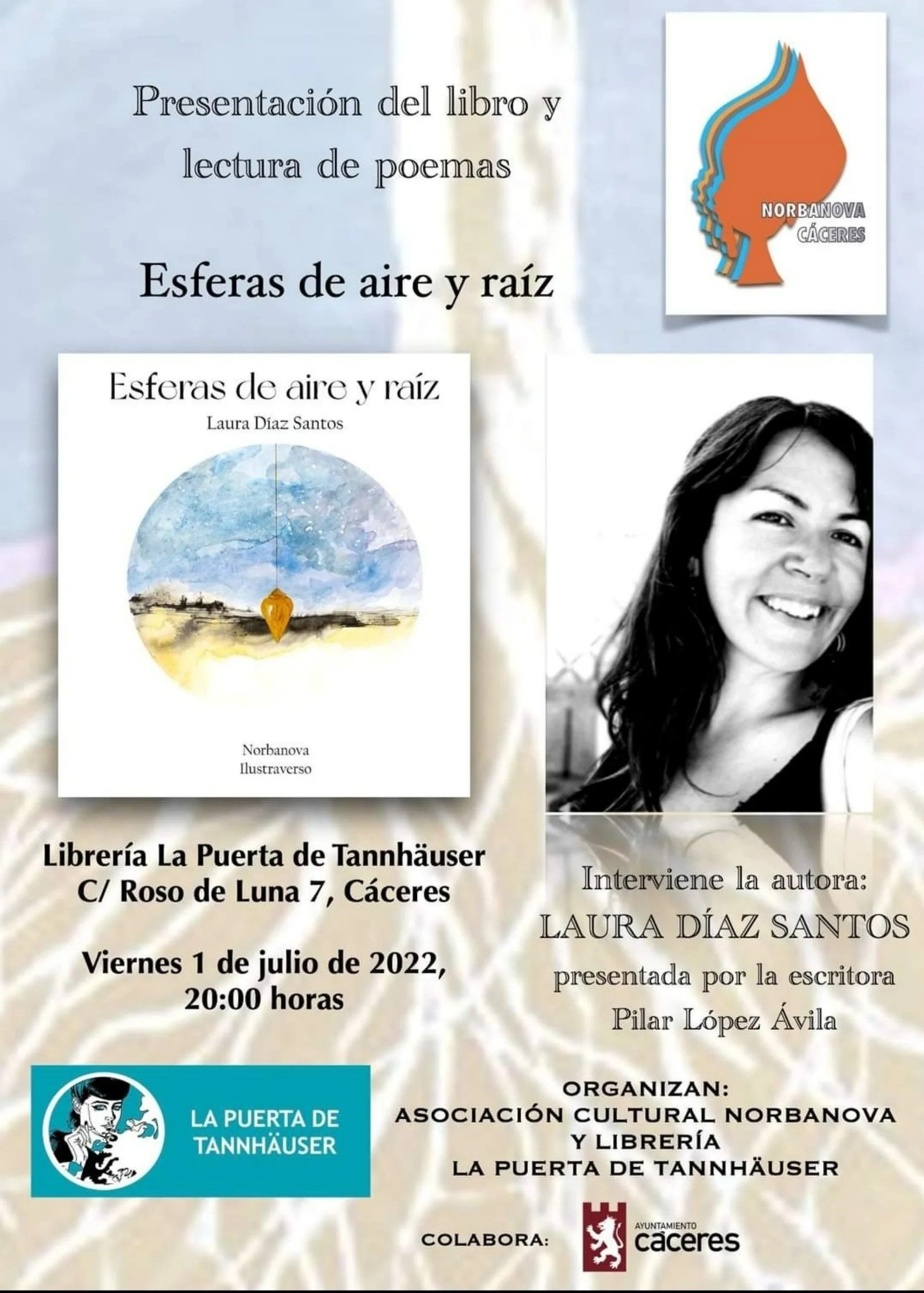 Presentación de Esferas de aire y raíz en Cáceres