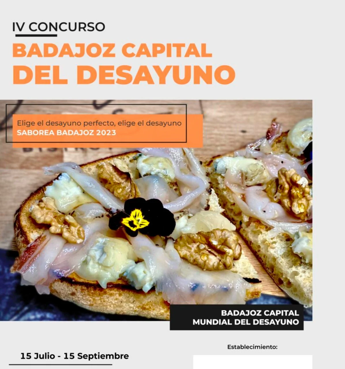 Concurso Badajoz Capital del Desayuno 2023