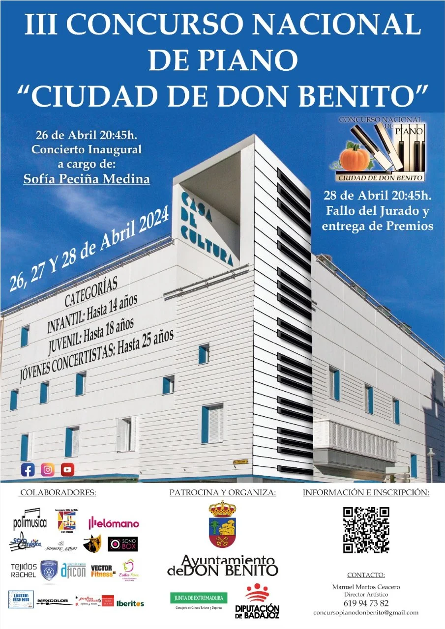 Concurso Nacional de Piano 'Ciudad de Don Benito' 2024