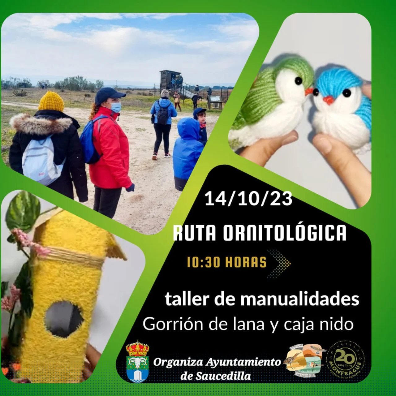 Ruta Ornitológica y Taller de Manualidades en Saucedilla