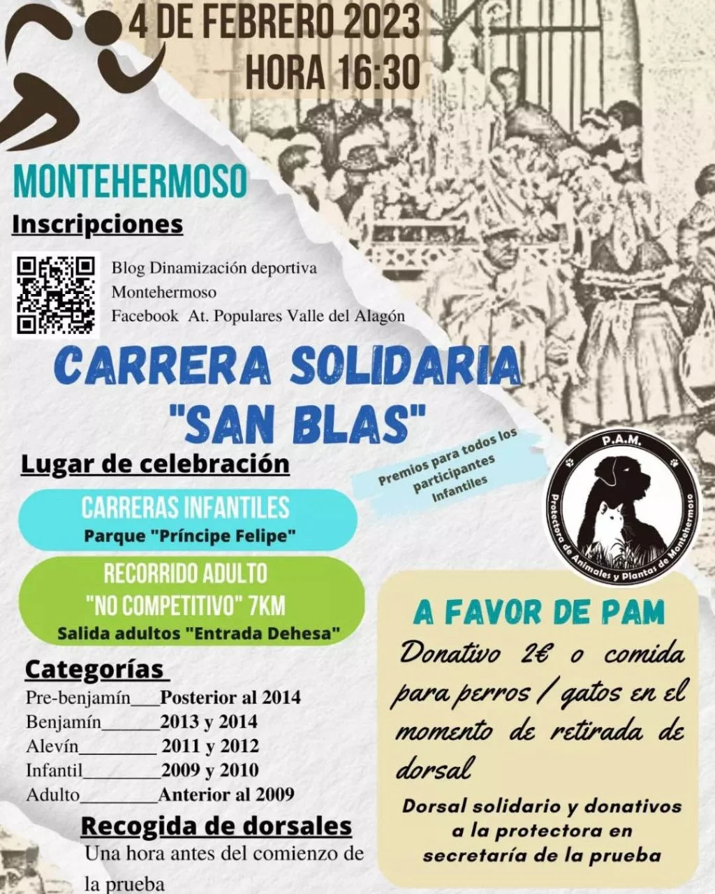 Carrera Solidaria de San Blas en Montehermoso
